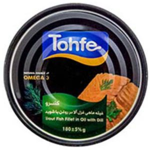 تحفه کنسرو قزل آلا شویدی 180گرمی